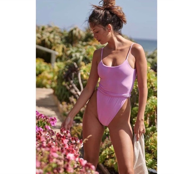 Free People Mare Perpetua The Essential One Piece Light Purple Swimsuit - Picture 2 of 4